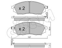 Set placute frana,frana disc CIFAM, Cod: 822-819-0
