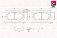 Комплект спирачно феродо, дискови спирачки BP114 FAI AutoParts