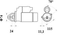 Thumbnail - Startmotor / starter - MS86 - MAHLE