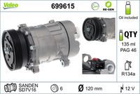Compresor clima aer conditionat VALEO, Cod: 699615