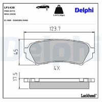 Комплект спирачно феродо, дискови спирачки LP1438 DELPHI