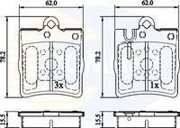 Set placute frana COMLINE, Cod: CBP0915