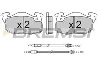 Комплект спирачно феродо, дискови спирачки BP2550 BREMSI
