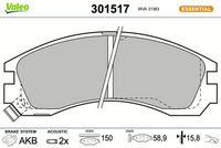 Bremsbelagsatz, Scheibenbremse