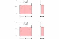 комплект спирачно феродо, дискови спирачки