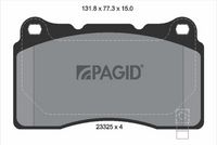 Комплект спирачно феродо, дискови спирачки T1830N PAGID