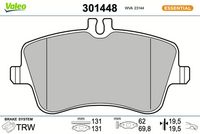 Bremsbelagsatz, Scheibenbremse