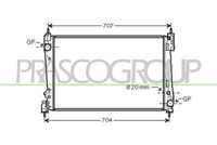 Radiator, racire motor PRASCO, Cod: AA210R006