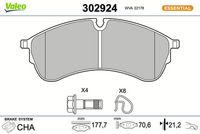 Bremsbelagsatz, Scheibenbremse