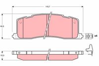 комплект спирачно феродо, дискови спирачки