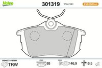 Bremsbelagsatz, Scheibenbremse