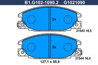Комплект спирачно феродо, дискови спирачки B1.G102-1090.2 GALFER