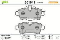 Bremsbelagsatz, Scheibenbremse