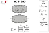 Bremsbelagsatz, Scheibenbremse