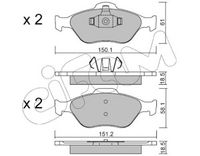 Set placute frana,frana disc CIFAM, Cod: 822-316-0