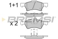 Комплект спирачно феродо, дискови спирачки BP3222 BREMSI