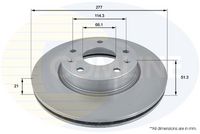 Disc frana COMLINE, Cod: ADC1309V