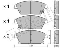 комплект спирачно феродо, дискови спирачки