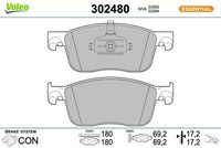 Bremsbelagsatz, Scheibenbremse