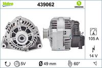 Generator / Alternator VALEO, Cod: 439062