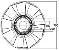 Thumbnail - Koelventilatorwiel - CFW54000P - MAHLE
