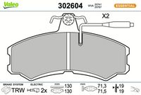 Bremsbelagsatz, Scheibenbremse