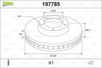 Disc frana VALEO, Cod: 197785