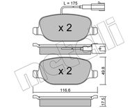 комплект спирачно феродо, дискови спирачки