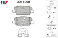 Bremsbelagsatz, Scheibenbremse