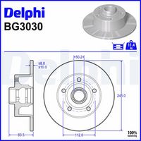 Disc frana DELPHI, Cod: BG3030