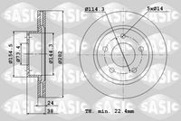 Disc frana SASIC, Cod: 9004392J