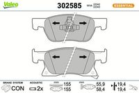 Bremsbelagsatz, Scheibenbremse