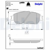 Set placute frana DELPHI, Cod: LP2132