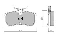 комплект спирачно феродо, дискови спирачки