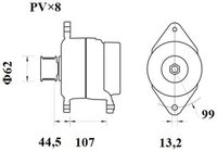 Thumbnail - Dynamo / alternator - MG898 - MAHLE