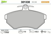 Bremsbelagsatz, Scheibenbremse