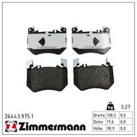 Set placute frana,frana disc ZIMMERMANN, Cod: 26443.975.1