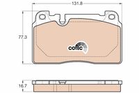 комплект спирачно феродо, дискови спирачки