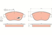 комплект спирачно феродо, дискови спирачки