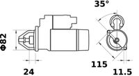 Thumbnail - Startmotor / starter - MS563 - MAHLE