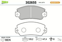Bremsbelagsatz, Scheibenbremse