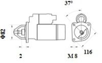 Thumbnail - Startmotor / starter - MS1083 - MAHLE