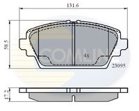 Set placute frana COMLINE, Cod: CBP0802