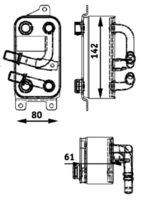 Thumbnail - Oliekoeler, automatische transmissie - CLC43000P - MAHLE
