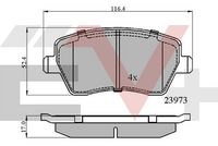Комплект спирачно феродо, дискови спирачки CEV0984 COMLINE