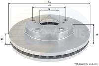 Disc frana COMLINE, Cod: ADC0144V