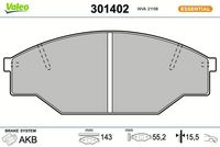 Bremsbelagsatz, Scheibenbremse