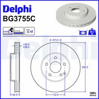 Disc frana DELPHI, Cod: BG3755C