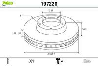Disc frana VALEO, Cod: 197220