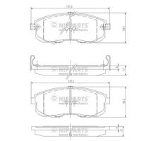 Set placute frana NIPPARTS, Cod: J3601044